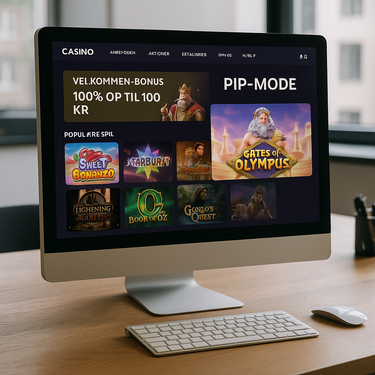 PIP Casino - Desktop Platform Screenshot - Danish Design Interface